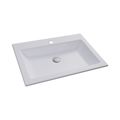 Massi Singur umywalka wpuszczana w blat 60x43 cm biała MSU-2610-BW
