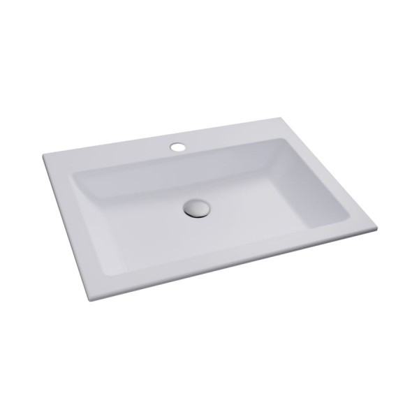 Massi Singur umywalka wpuszczana w blat 60x43 cm biała MSU-2610-BW