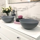 Massi Malo umywalka nablatowa okrągła 32 cm szary mat MSU-5601-MG