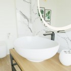 Massi Oval umywalka nablatowa 41x33 cm biała MSU-5060B