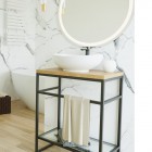 Massi Oval umywalka nablatowa 41x33 cm biała MSU-5060B