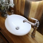 Massi Oval umywalka nablatowa 41x33 cm biała MSU-5060B