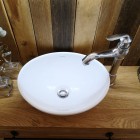 Massi Oval umywalka nablatowa 41x33 cm biała MSU-5060B