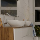 Massi Otylia umywalka nablatowa 59x39 cm biała MSU-5062B