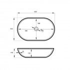 Massi Doti umywalka nablatowa 60x43 cm biała MSU-5105A