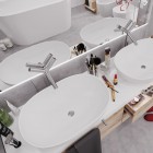 Massi Doti umywalka nablatowa 60x43 cm biała MSU-5105A