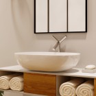 Massi Doti umywalka nablatowa 60x43 cm biała MSU-5105A