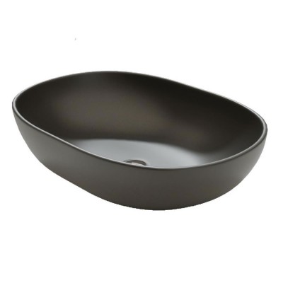 Massi Doti umywalka nablatowa 60x43 cm czarny mat MSU-5105A-MB