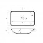 Massi Shall umywalka nablatowa 70,5x39,5 cm biała MSU-5182