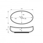 Massi Somon umywalka nablatowa 63,5x42 cm biała MSU-5254