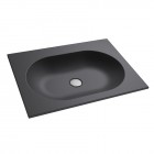 Massi Raja umywalka wpuszczana w blat 50x40 cm czarny mat MSU-0705-CM