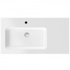 Massi Eno umywalka wpuszczana w blat 50x40 cm lewa biała MSUK-E1055L