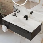 Massi Eno umywalka wpuszczana w blat 105x50 cm prawa biała MSUK-E1055P