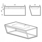 Massi Eno konsola łazienkowa 95x50 cm czarna MSA-KO-001