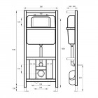 Massi Massi Ippo Pro stelaż podtynkowy do WC zabudowa lekka szerokość 50 cm
