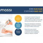 Massi Easy Out syfon do umywalki bez przelewu z korkiem chrom MSA-SUM-J01
