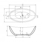 Massi Modern wanna wolnostojąca 180x87 cm MSWA-6807
