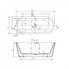 Massi Thermo wanna wolnostojąca 150x75 cm MSWA-812150