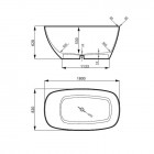Massi Molis wanna wolnostojąca 180x82 cm MSWA-001