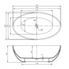 Massi Wide wanna wolnostojąca 175x100 cm MSWA-6834