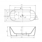 Massi Elegant wanna wolnostojąca 150x75 cm MSWA-822150
