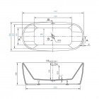 Massi Elegant wanna wolnostojąca 170x80 cm MSWA-822170