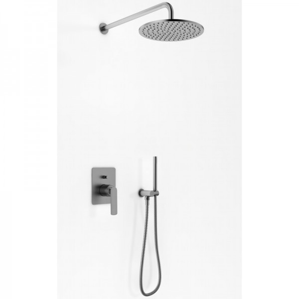 Kohlman Experience Grey kompletny zestaw prysznicowy szczotkowany grafit QW210EGR25
