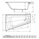 Massi Furdo wanna asymetryczna 160x100 cm lewa biała MSWT-FU-002160100L