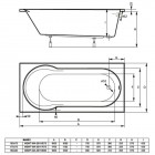 Massi Mandi wanna prostokątna 160x75 cm biała MSWT-MA-00116075