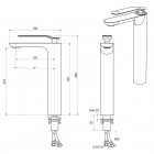 Massi Concepcion bateria umywalkowa wysoka czarny mat MSBU-C007W