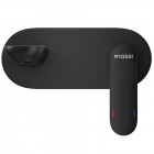 Massi Concepcion bateria umywalkowa podtynkowa czarny mat MSBWN-C007T