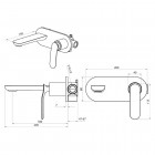 Massi Concepcion bateria umywalkowa podtynkowa czarny mat MSBWN-C007T