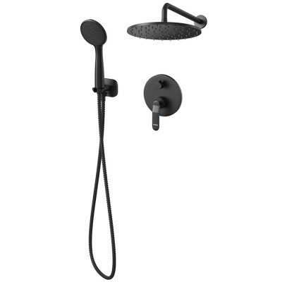 Massi Concepcion kompletny zestaw prysznicowy czarny mat MSBP-C007P