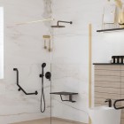 Massi Concepcion kompletny zestaw prysznicowy czarny mat MSBP-C007P