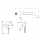 Massi Venice bateria umywalkowa podtynkowa chrom MSBWN-V003T