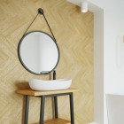 Massi Valo lustro okrągłe 70 cm czarny mat MSL-VA-700B