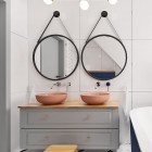 Massi Valo lustro okrągłe 70 cm czarny mat MSL-VA-700B