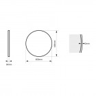 Massi Valo Slim lustro okrągłe 60 cm czarny mat MSL-VAII-600B