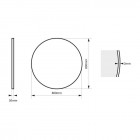 Massi Valo Slim lustro okrągłe 80 cm czarny mat MSL-VAII-800B