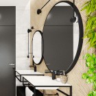 Massi Valo Slim lustro okrągłe 60 cm czarny mat MSL-VAII-600B
