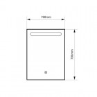 Massi Solas lustro 70x70 cm LED MSL-SO-7070