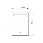 Massi Solas lustro 70x80 cm LED MSL-SO-7080