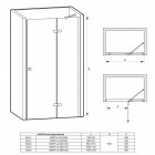 Massi Lapaz drzwi prysznicowe 100 cm MSKP-LA-0031000