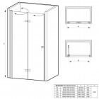 Massi Montero drzwi prysznicowe 110 cm MSKP-MN-0041100