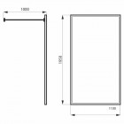 Massi Walk IN ścianka wolnostojąca Walk-in 110 cm MSKP-FA1020-110