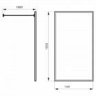 Massi Walk IN ścianka wolnostojąca Walk-in 120 cm MSKP-FA1020-120