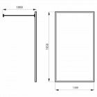 Massi Walk IN ścianka wolnostojąca Walk-in 130 cm MSKP-FA1020-130