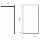 Massi Walk IN ścianka wolnostojąca Walk-in 140 cm MSKP-FA1020-140