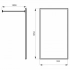 Massi Walk IN ścianka wolnostojąca Walk-in 100 cm złota MSKP-FA1020-100-G