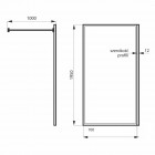 Massi Walk in Fix ścianka wolnostojąca Walk-in 70 cm MSKP-FA1021-70
